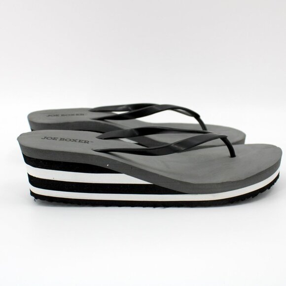 Joe Boxer Women's Gray Flip Flops - Picture 4 of 9